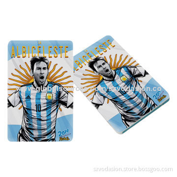 3D Print World Cup Design Ultra-thin Card Power Bank for iPhone, true capacity of 2,500mAh